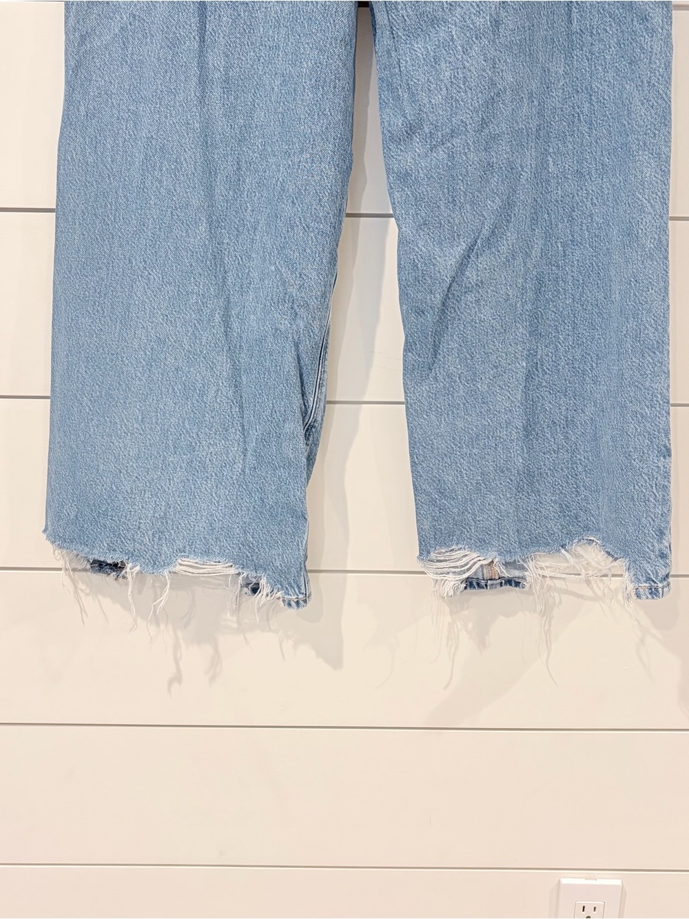 American Eagle Baggy Wide Leg Jeans Y2K Coastal Cowgirl Grungecore 8 - Picture 7 of 14